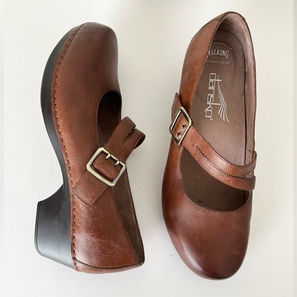 Dansko Tina Mary Jane leather clogs 40 US 9.5-10 walking company exclusive - Picture 4 of 14